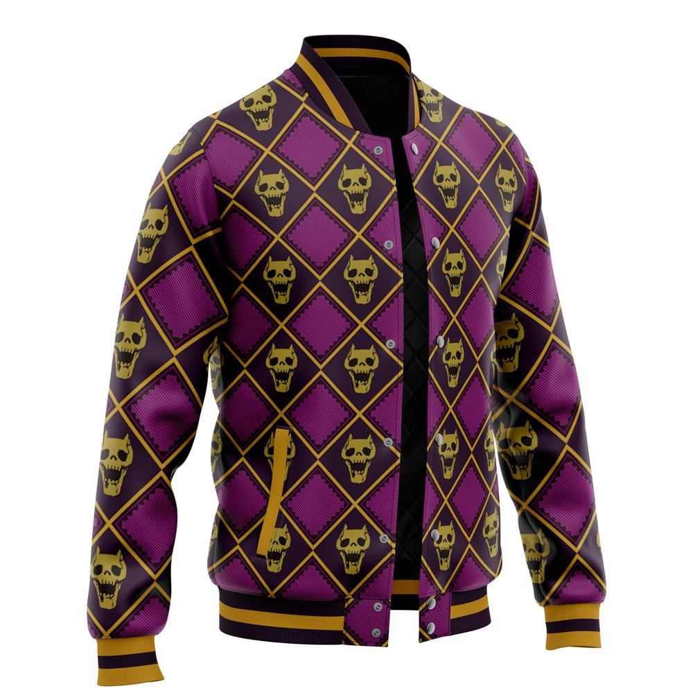 Killer Queen Diamond Pattern Baseball Jacket