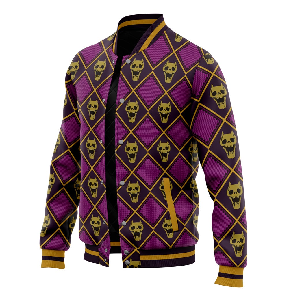 Killer Queen Diamond Pattern Baseball Jacket