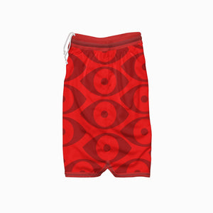 Red Three Eyes Basketball Shorts