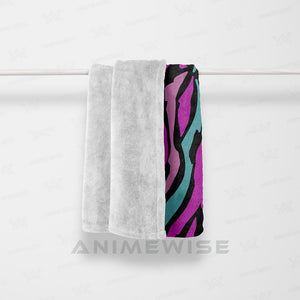 Zebra Color fused Abstract Pattern Blanket