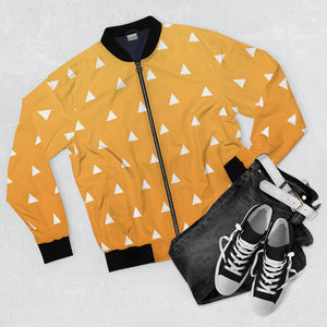 Thunder Breath Pattern Bomber Jacket