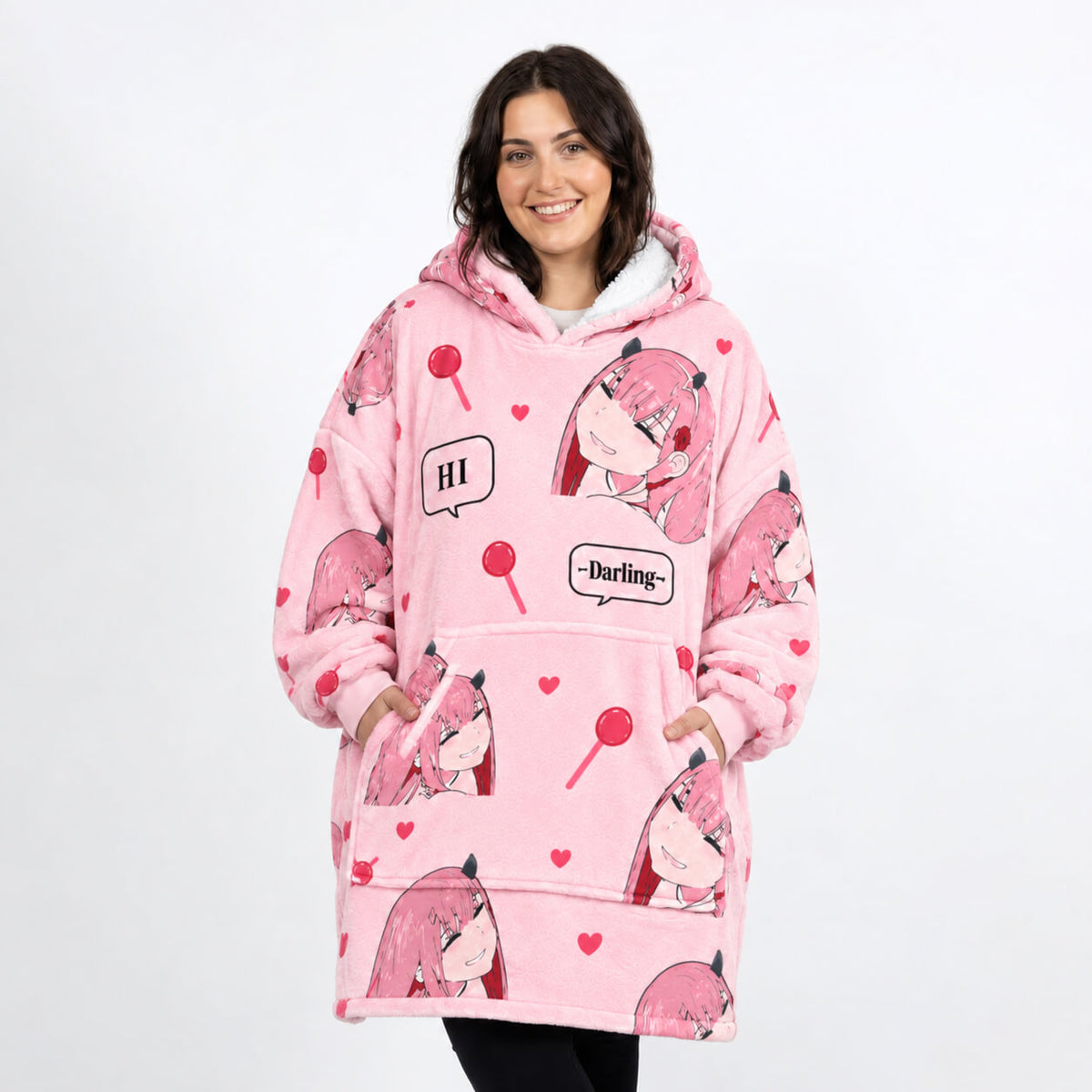 D-Franxx O2 Kawaii Oversized Decken-Hoodie