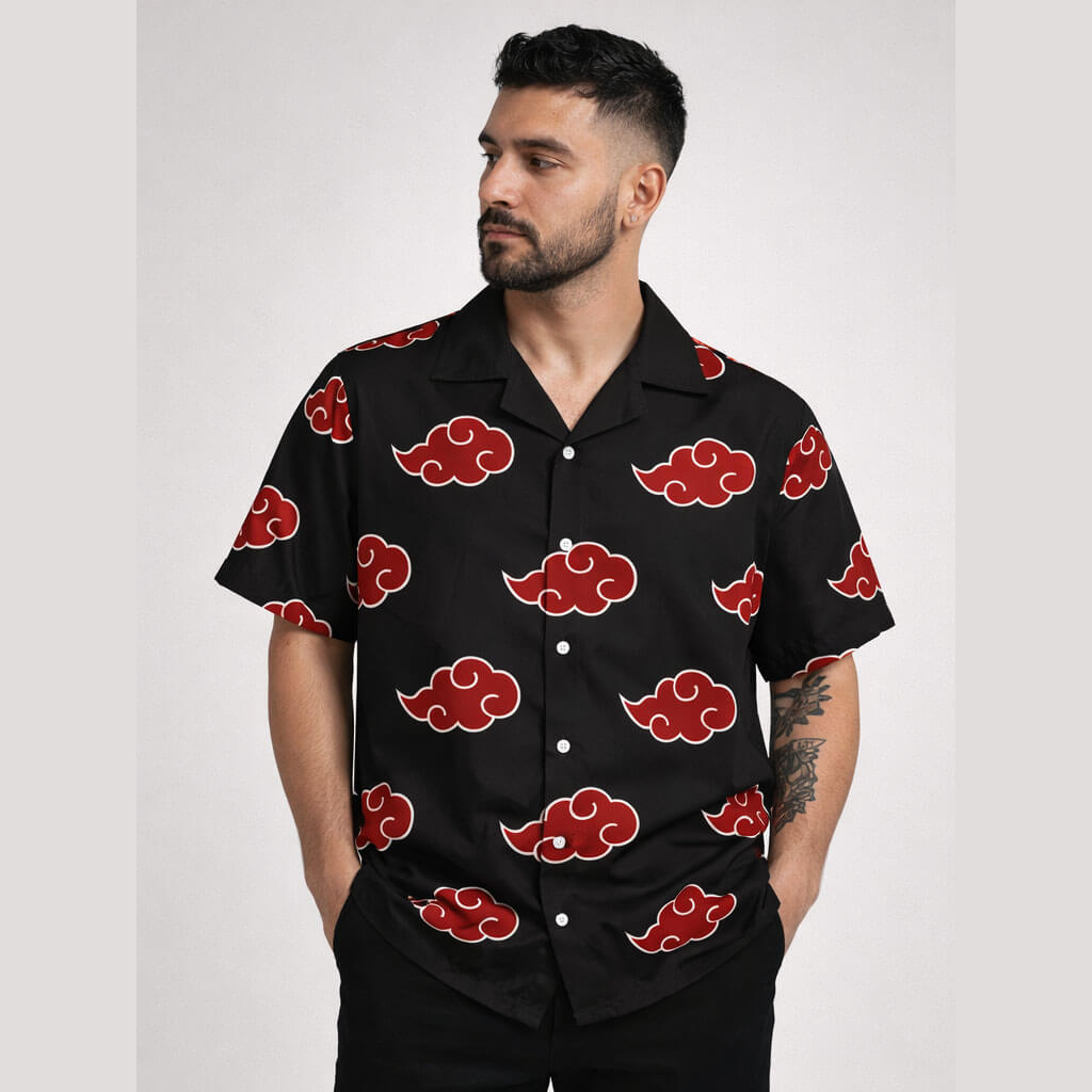 Akatsuki Naruto Button Shirt