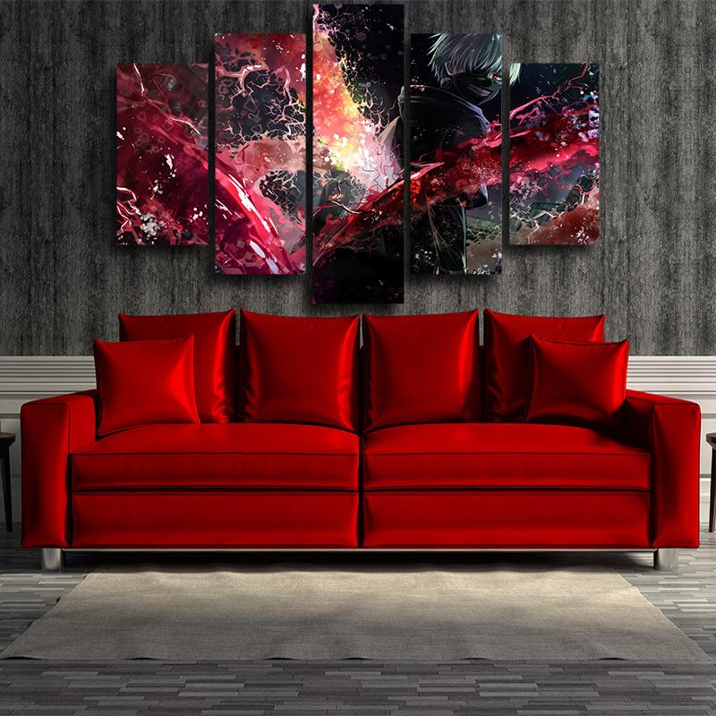 Black Cool Kaneki Kagune Canvas