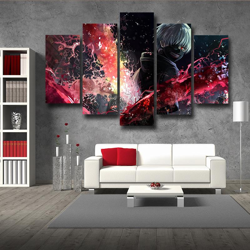 Black Cool Kaneki Kagune Canvas