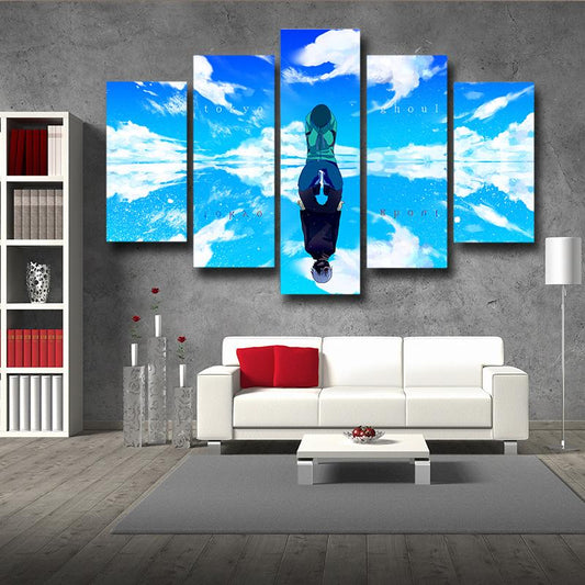 Blue Tokyo Ghoul Cover 3D Printed Canvas
