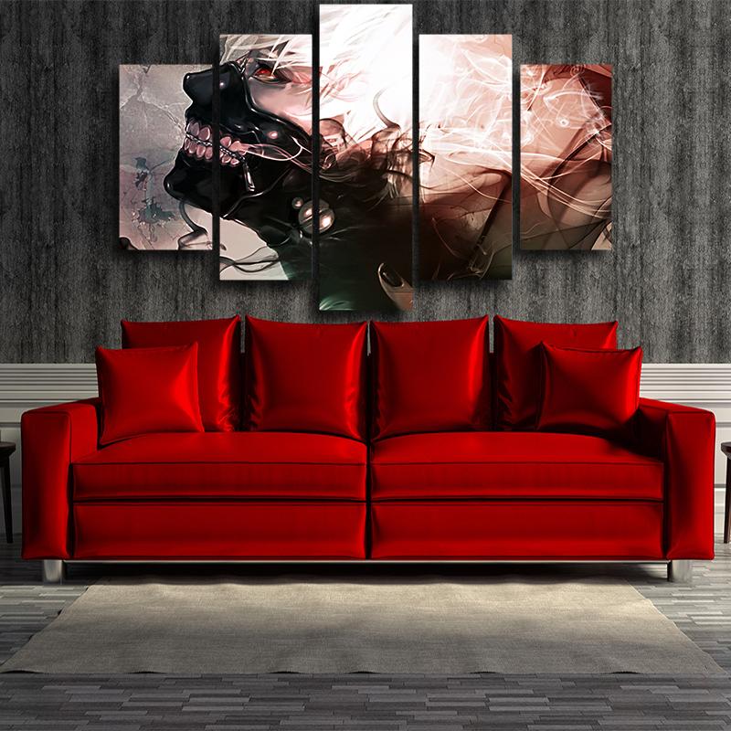 Kaneki Ken Masked Face Tokyo Ghoul Canvas