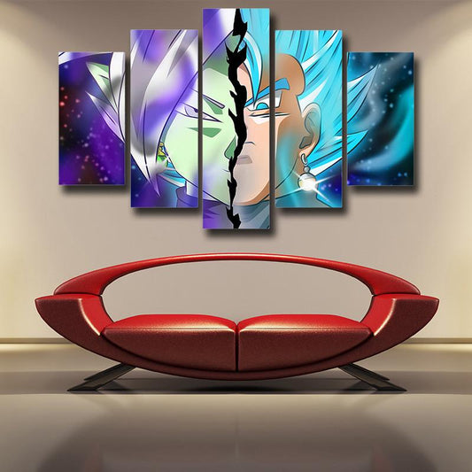 Zamasu VS Vegito SSJ Blue 3D Printed Canvas