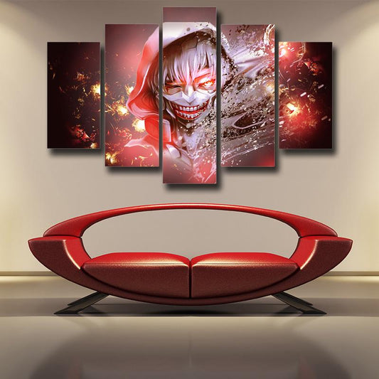 Tokyo Ghoul White Kaneki 3D Printed Canvas