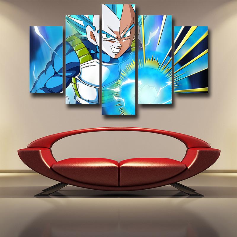 Prince Of Saiyan Vegeta SSJ Blue 3D Printed Anime Canvas