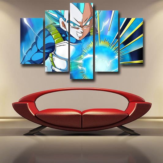 Prince Of Saiyan Vegeta SSJ Blue 3D Printed Anime Canvas