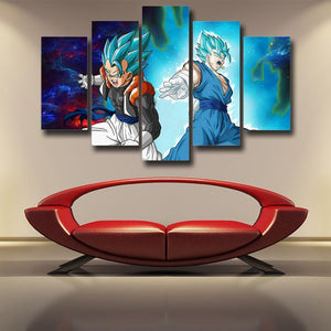 Fused Goku and Vegeta God Mode Goku Canvas - Anime Wise