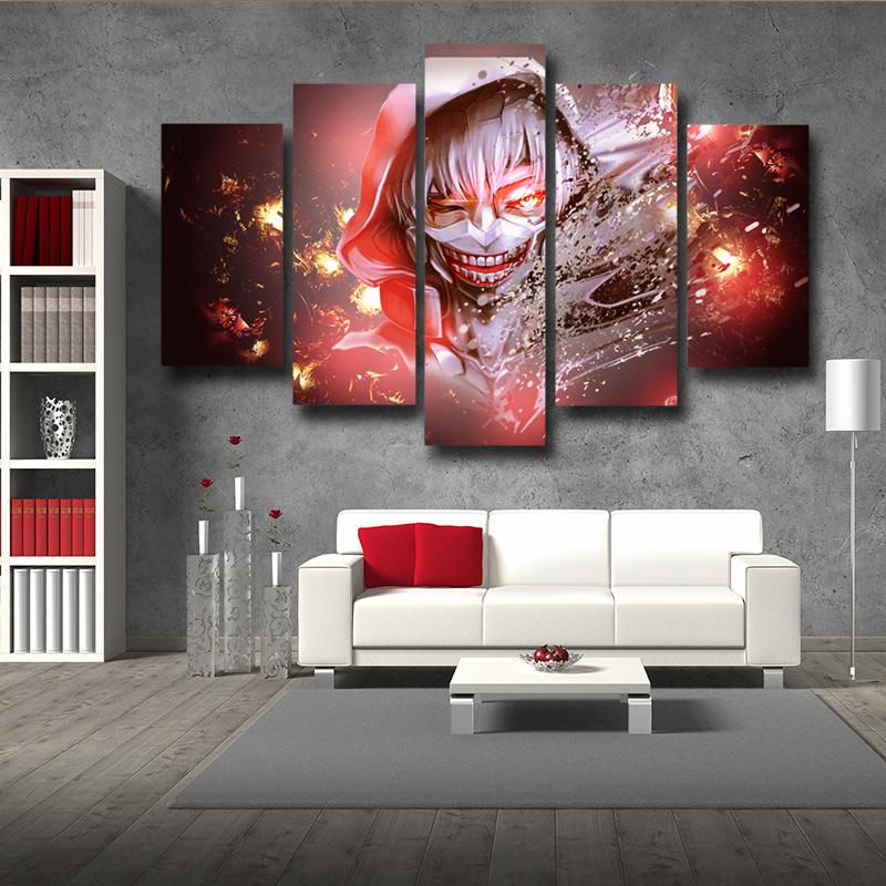 Tokyo Ghoul White Kaneki 3D Printed Canvas