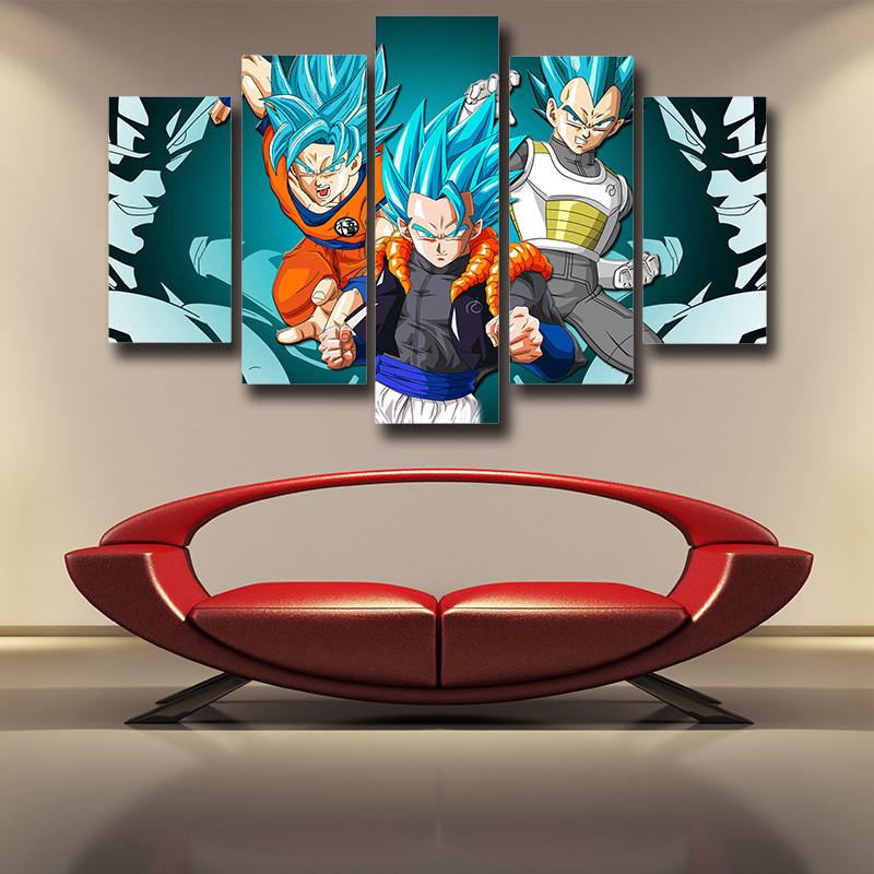 Goku Vegeta & Gogeta Canvas SSJ God Blue