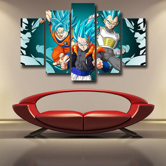Goku Vegeta & Gogeta Canvas SSJ God Blue