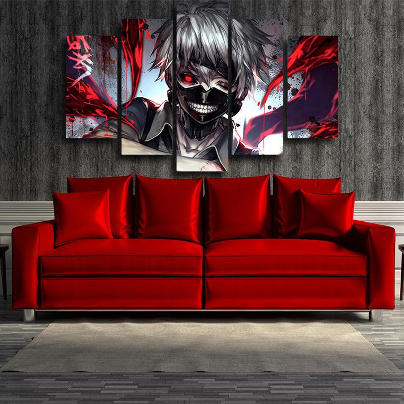 White And Red Kaneki Ken Kagune Tokyo Ghoul Canvas
