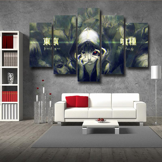 One Eyed Ghoul Kaneki Tokyo Ghoul 3D Printed Canvas