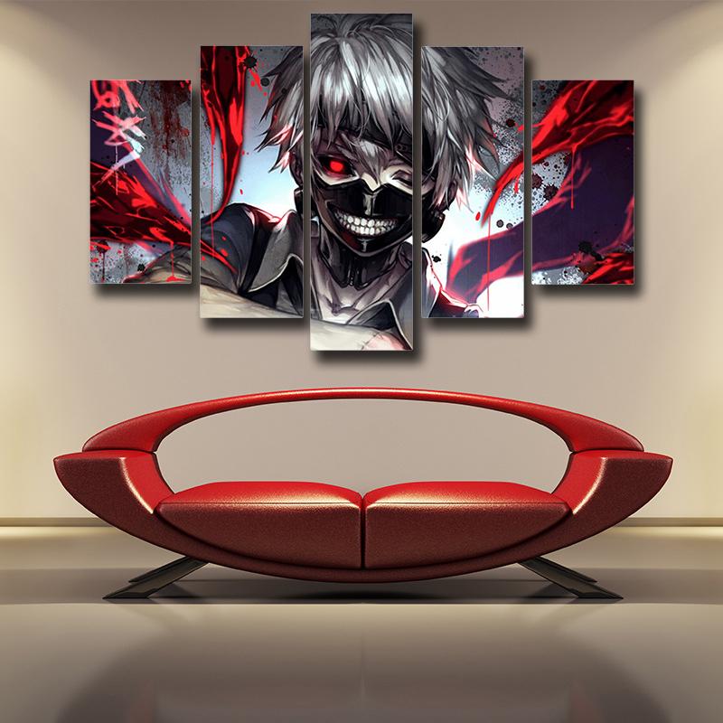 White And Red Kaneki Ken Kagune Tokyo Ghoul Canvas