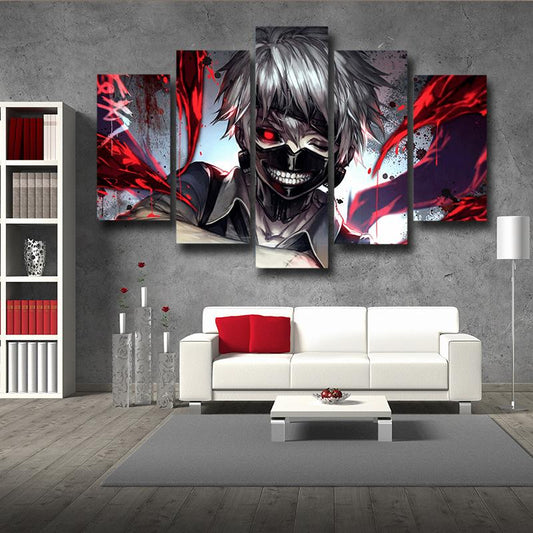 White And Red Kaneki Ken Kagune Tokyo Ghoul Canvas