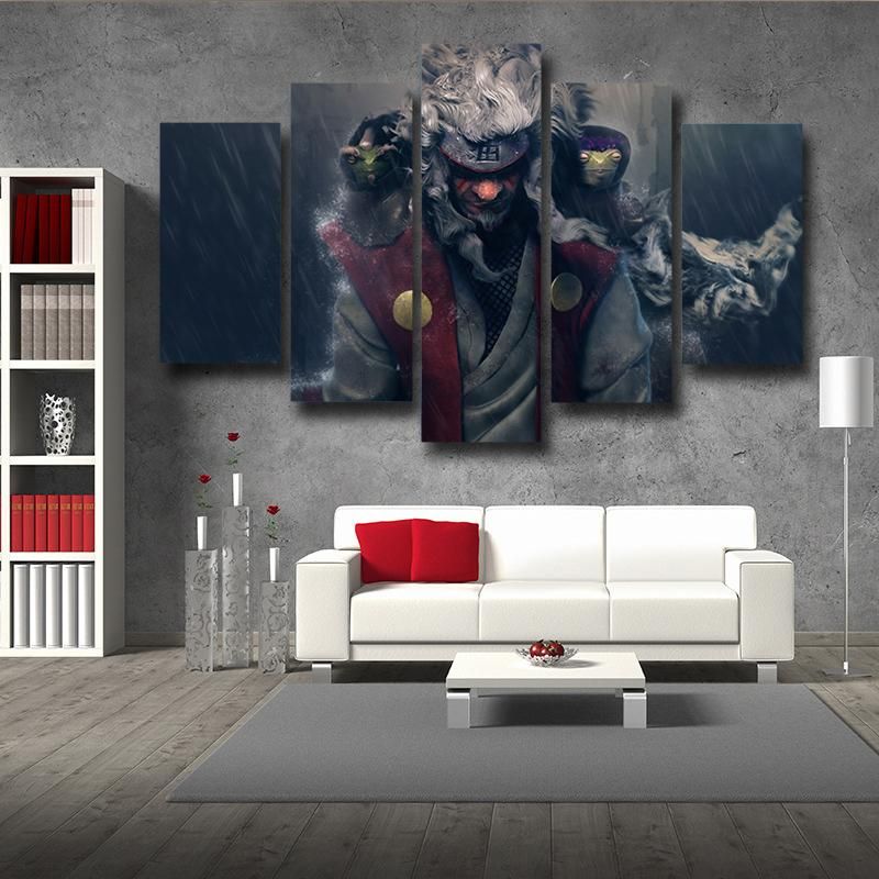 Cool Jiraya Sensei Naruto Canvas-Naruto-Canvas,Gray,Jiraiya,Naruto