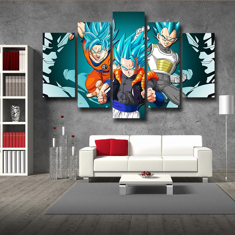 Goku Vegeta & Gogeta Canvas SSJ God Blue