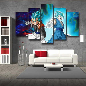 Fused Goku and Vegeta God Mode Goku Canvas - Anime Wise