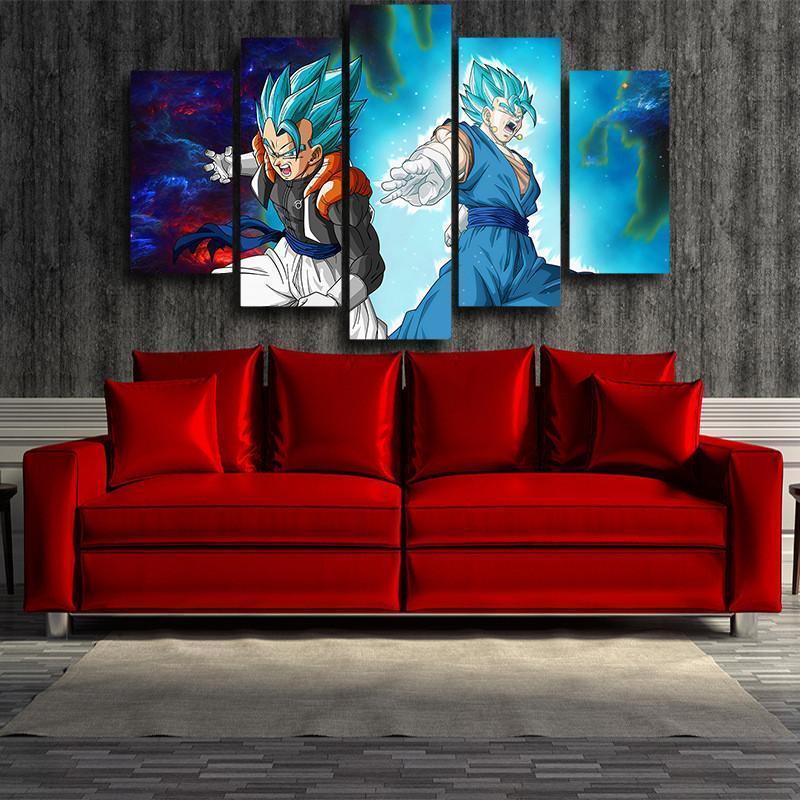 Fused Goku and Vegeta God Mode Goku Canvas - Anime Wise