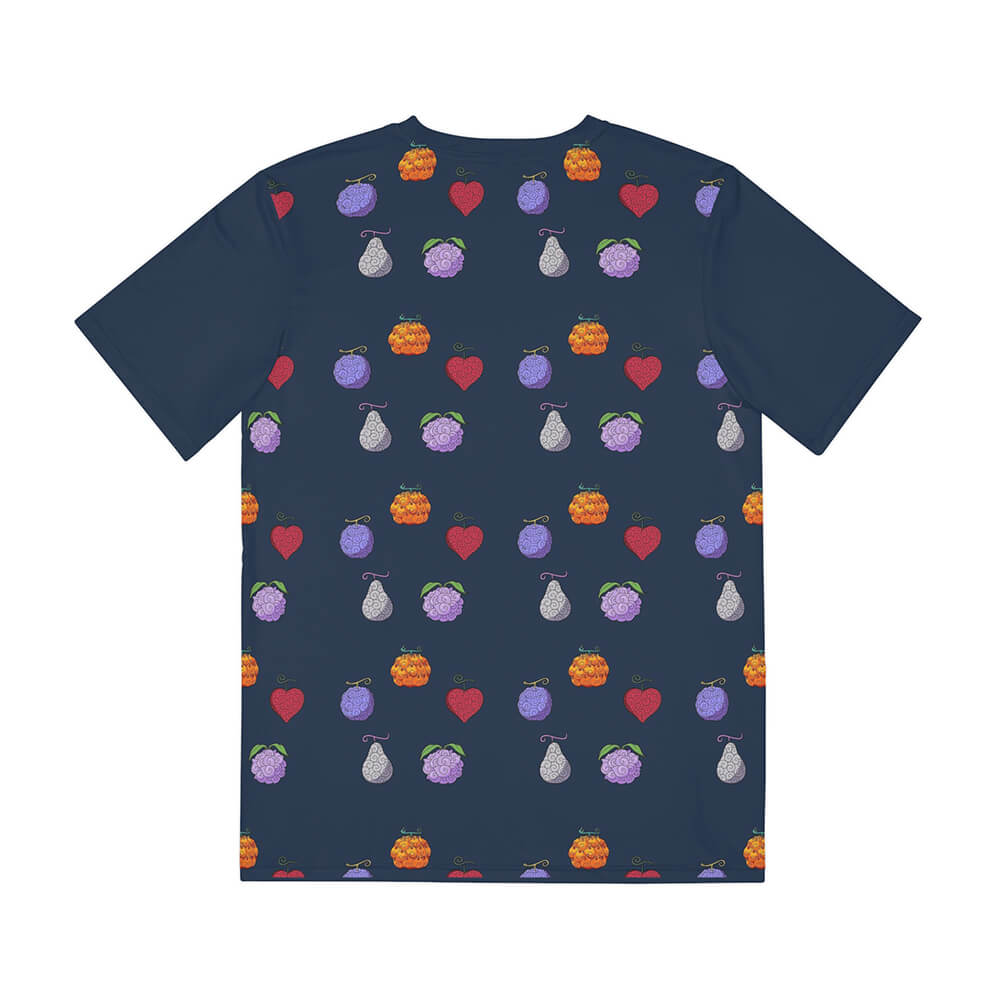 Devil Fruits All Over Brushed One Piece Pattern T-Shirt