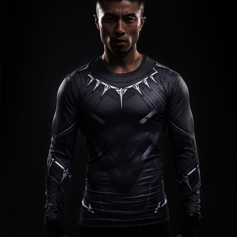 Black Panther Shirt Compression Long Sleeve Shirt
