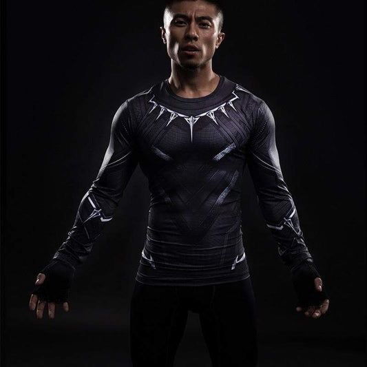 Black Panther Shirt Compression Long Sleeve Shirt