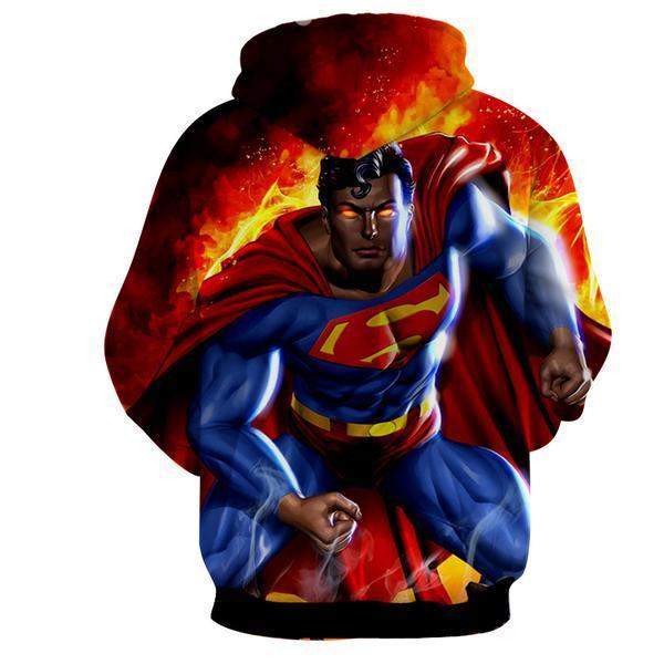 Superman Lazer Action 3D Printed Superman Hoodie - Anime Wise