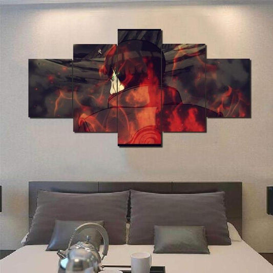 Awesome Naruto Wall 3D Printed Naruto Canvas-Naruto-Black,Canvas,MultiColor,Naruto,Red