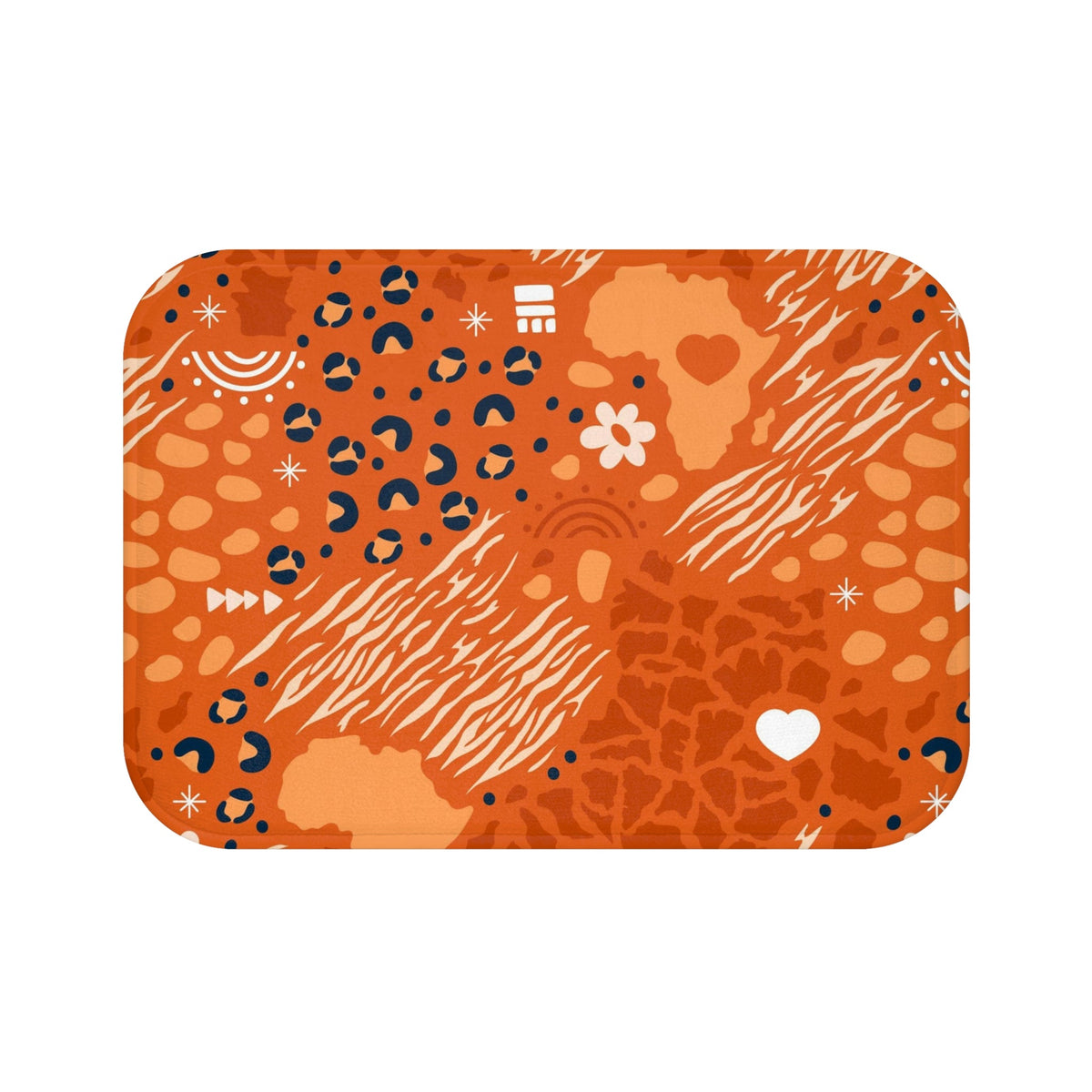 African Abstract Art Bath Mats