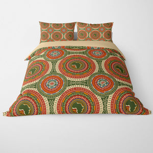 African Art Pattern Map Duvet Cover Bedding