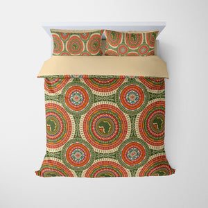 African Art Pattern Map Comforter Set Bedding