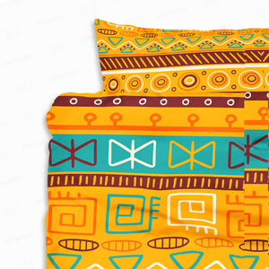 African Art Tiles Pattern Comforter Set Bedding