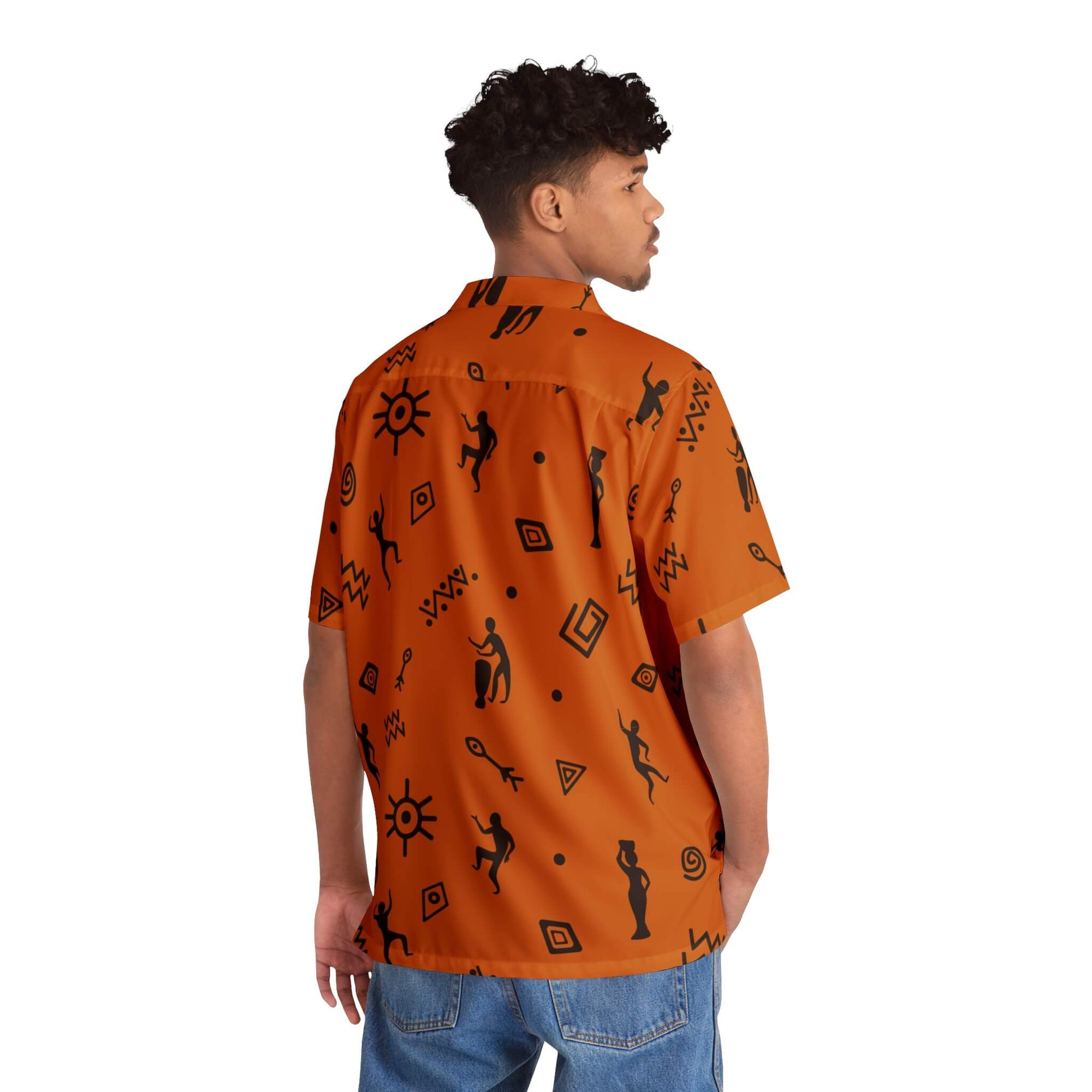 Afro Cultural Art Brushed Hawaiian Shirt