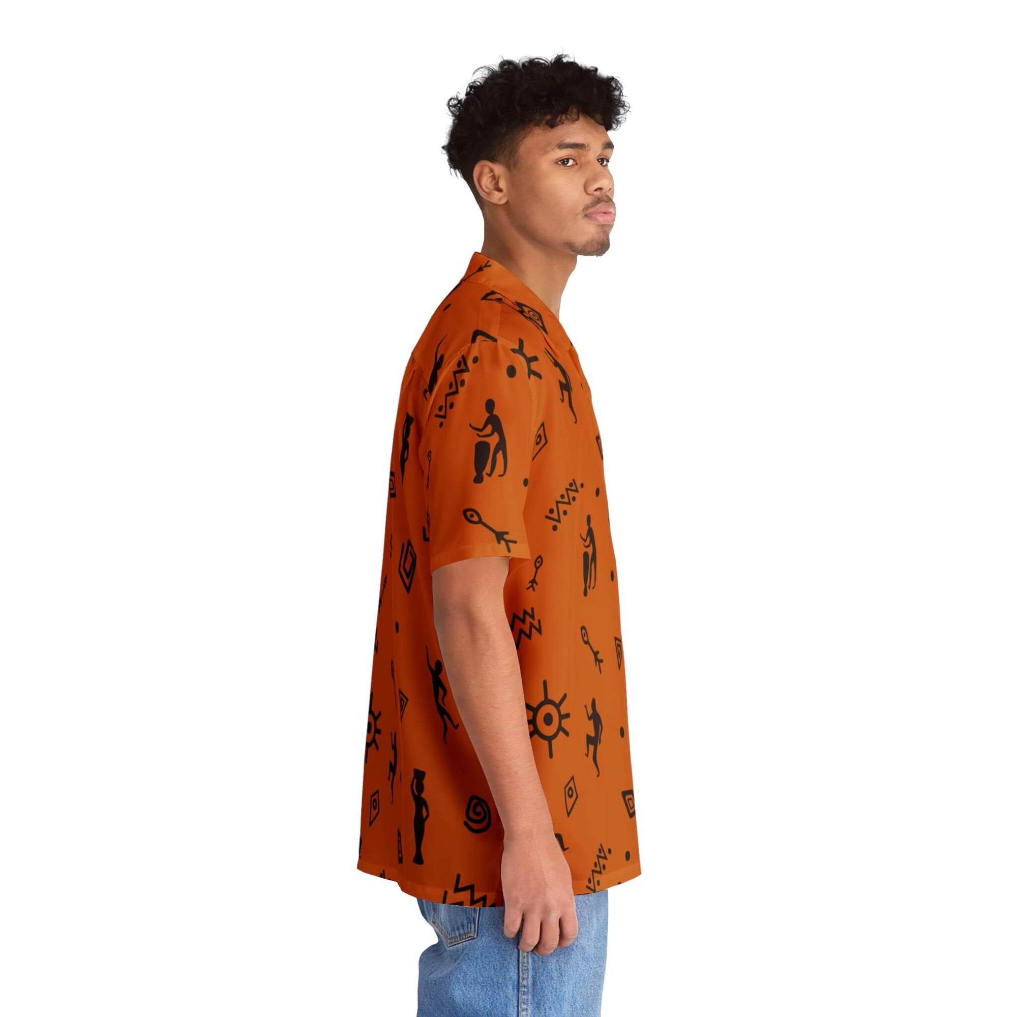 Afro Cultural Art Brushed Hawaiian Shirt