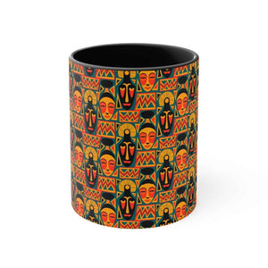 African Tribal Art Pattern Accent Coffee Mug