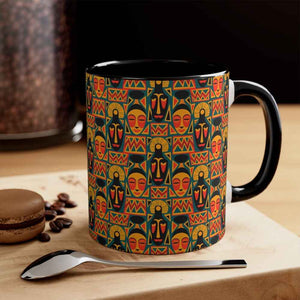 African Tribal Art Pattern Accent Coffee Mug