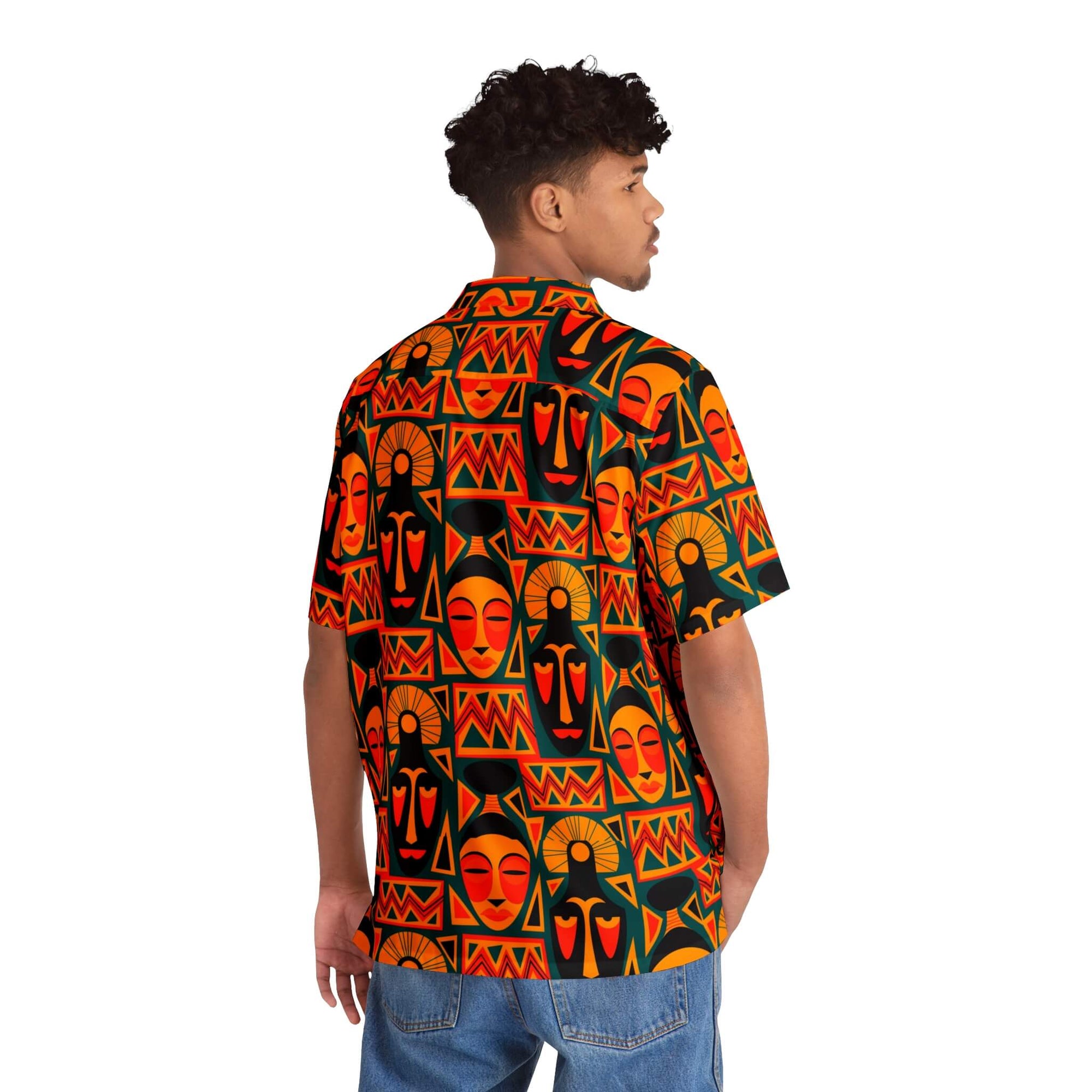 Afro Tribal Art Pattern Hawaiian Shirt