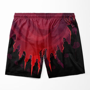 Akatsuki Band of Brothers Naruto Shorts-Board Shorts-Akatsuki,Board Shorts,Itachi Uchiha,meta-size-chart-swim-trunks-size-chart,Naruto,Naruto Shippuden,Shorts