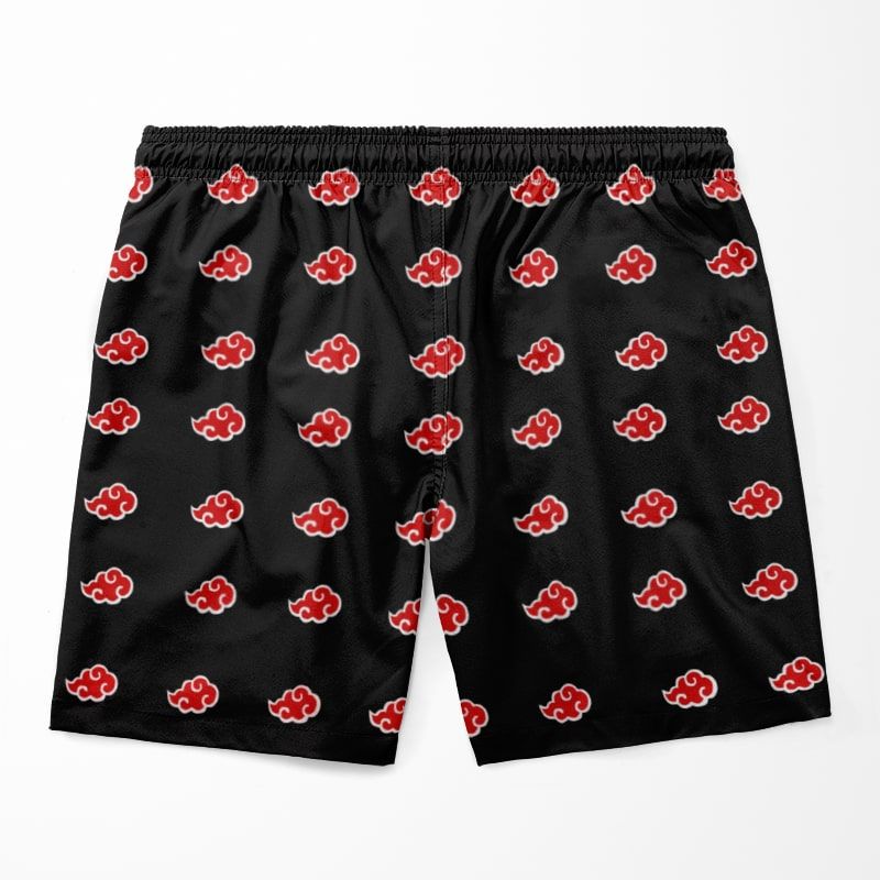 Akatsuki Classic Floating Clouds Brushed Naruto Shorts-Board Shorts-Akatsuki,Board Shorts,Itachi Uchiha,meta-size-chart-swim-trunks-size-chart,Naruto,Naruto Shippuden,Shorts