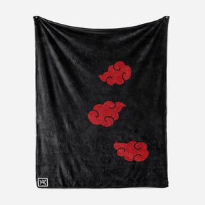 Akatsuki Classic Cloud Pattern Naruto Plush Fleece Blanket