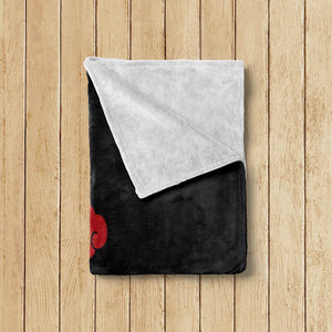 Akatsuki Classic Cloud Pattern Naruto Plush Fleece Blanket