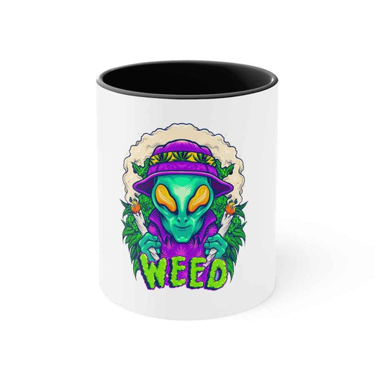 Kaffeetasse „Alien rauchend“