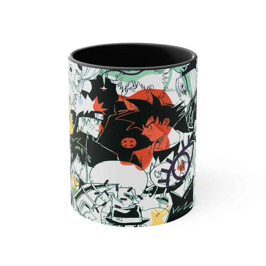 Naruto Dragon Ball All Anime Crossover Accent Coffee Mug