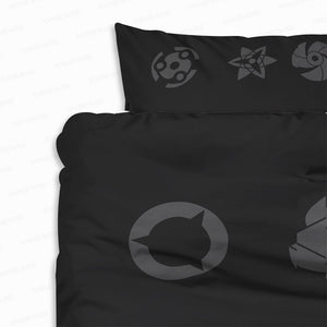 Anime Shinobi Eyes All Over Brushed Comforter Set