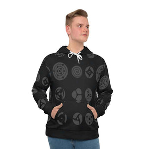 Anime Shinobi Eyes All Over Brushed Pullover Hoodie