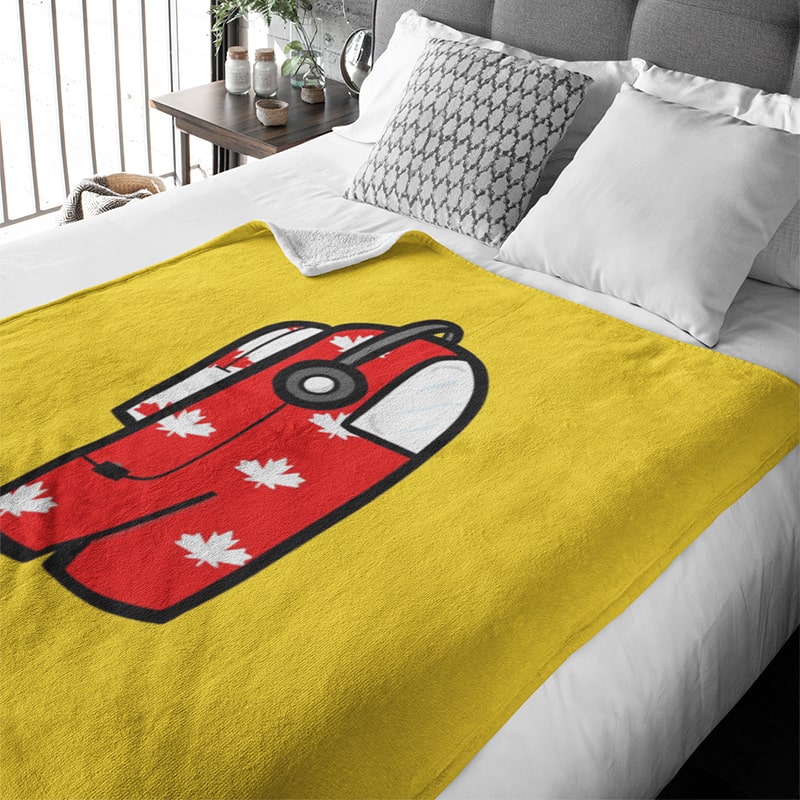 Among Us Hemp Leaves Fusion Look Plush Fleece Blanket